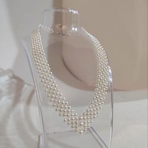 Handmade faux pearl necklace